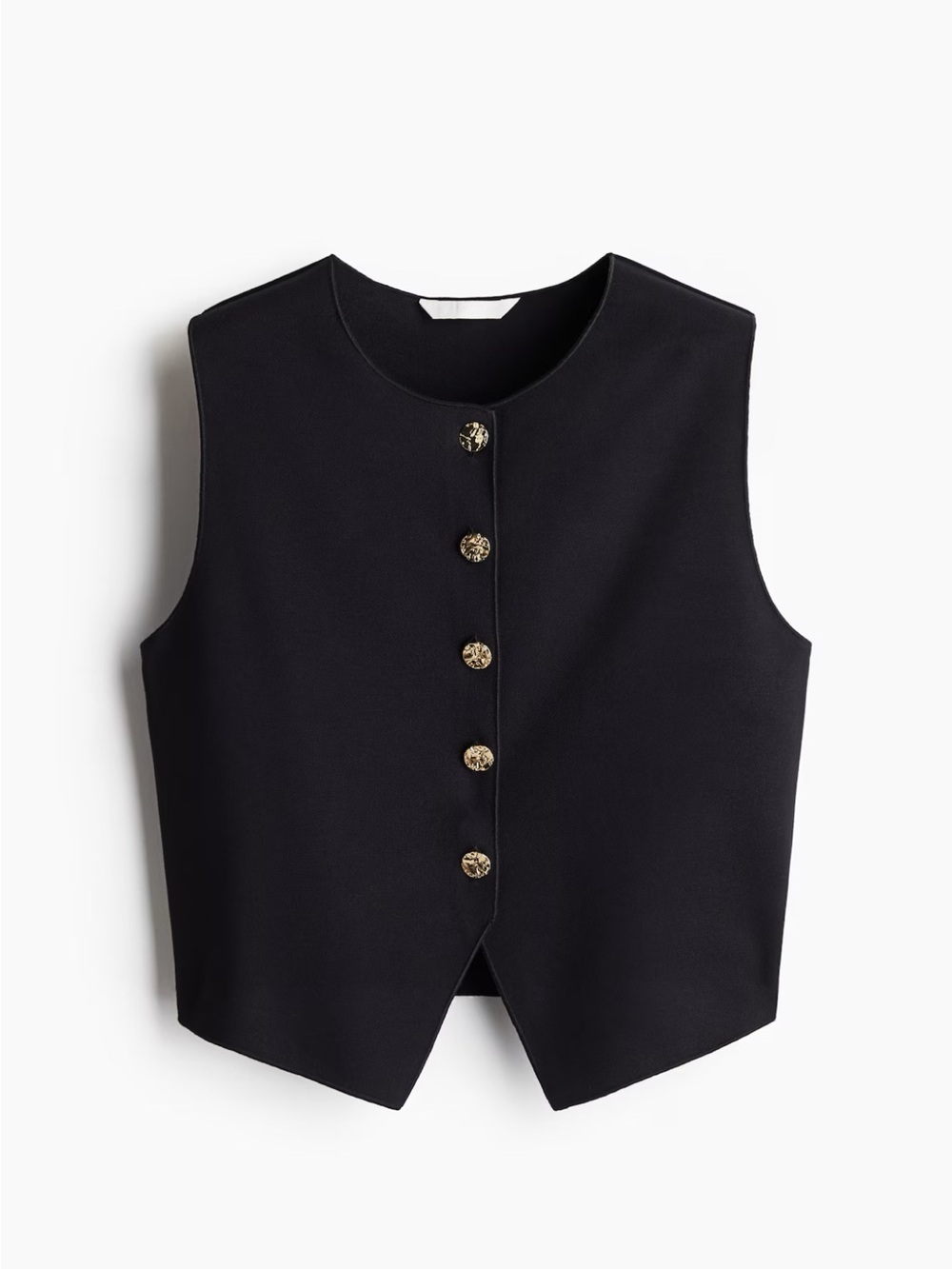 H&M Sleeveless Jersey Vest with Gold Buttons